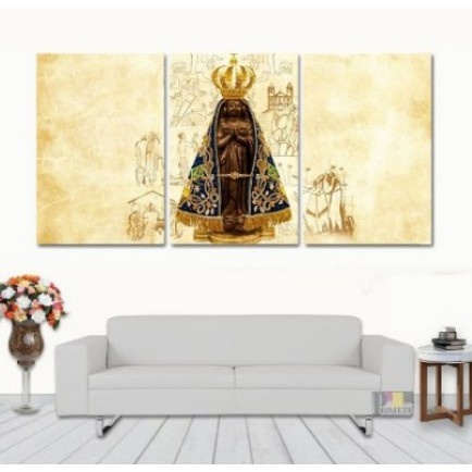 Quadro Decorativo Nossa Senhora Aparecida Fé Devoção Religioso Católico Proteção Esperança Sagrado