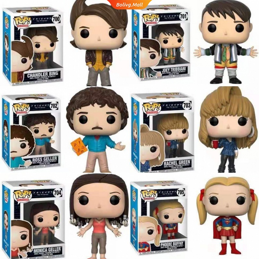 Funko Pop! (Friends) Rachel Green 703 # Ross Geller 702 # Vinyl Action Figure Modelo Brinquedos Bonecas De Design (Bolive)