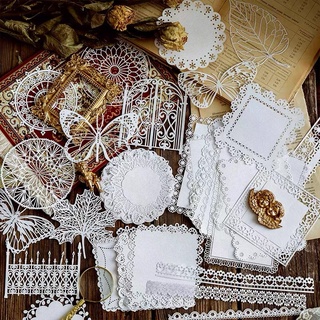 Journamm 10 Pçs/Pacote Material De Renda Para Artesanato Junk Journal Scrapbooking Vintage Papelaria