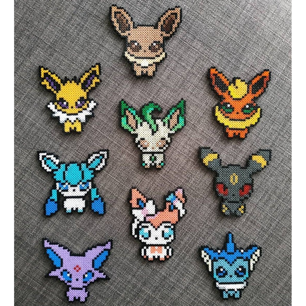 Imã de Geladeira Eeveelutions Pokemon Pixel Art