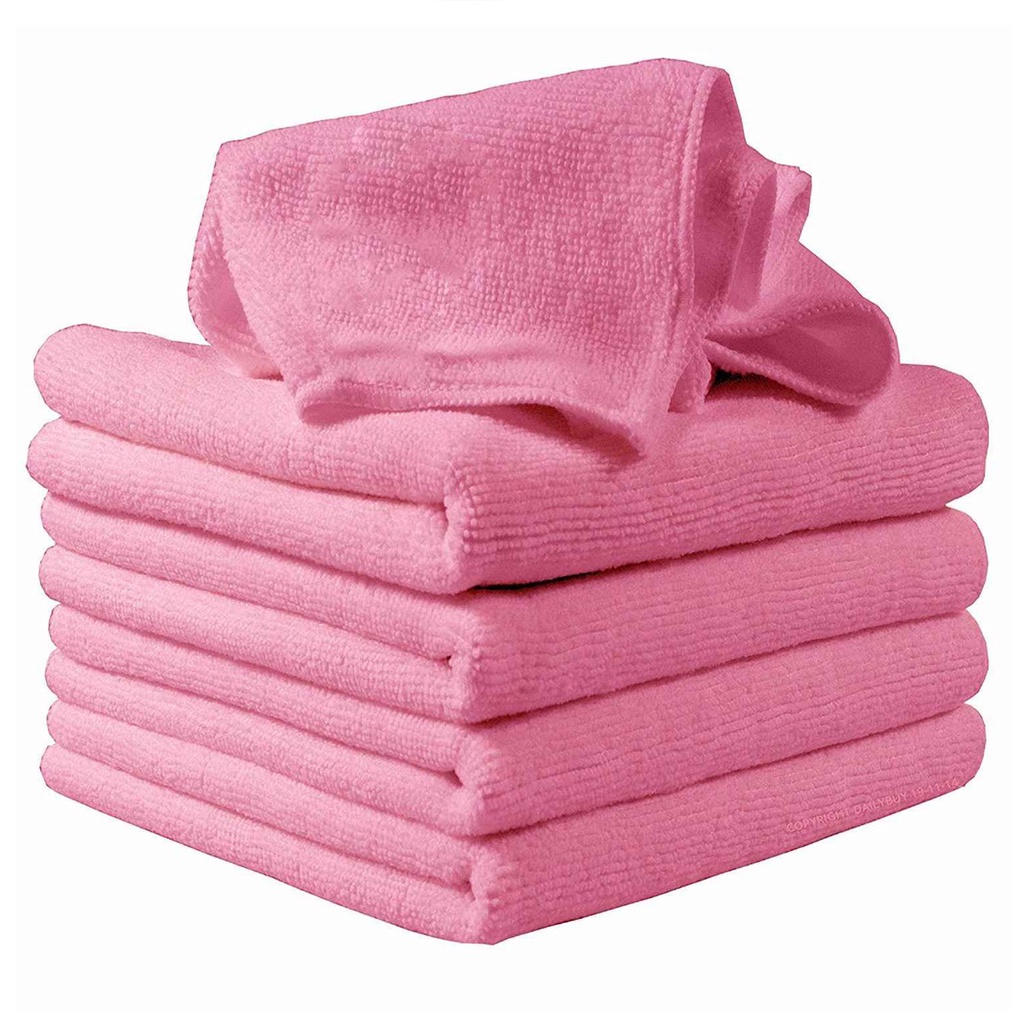 01 Pç Pano Automotivo Flanela Microfibra 40x40 ROSA 210 Gsm Limpeza Enceramento Polimento Lava Seco