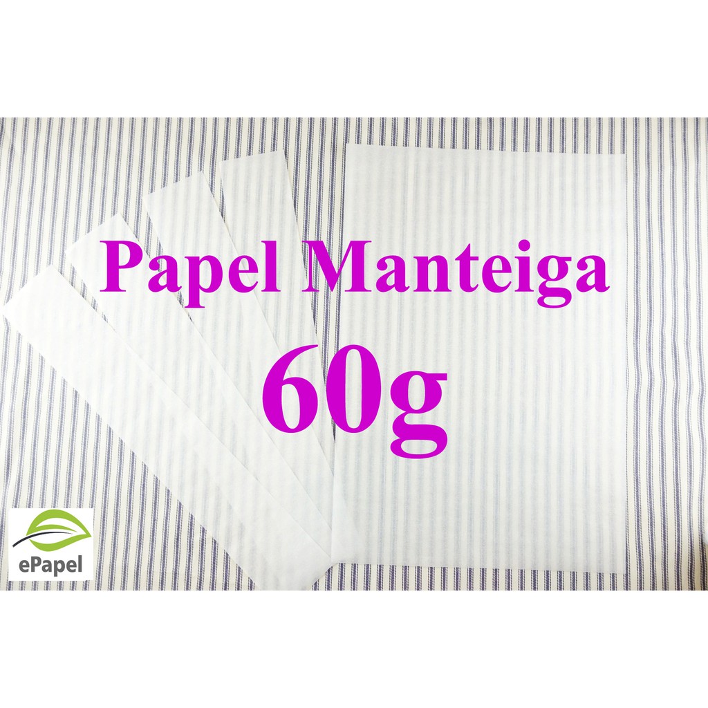 400 Folhas Papel Manteiga 50x70 Grosso 60g - Dobrado ao Meio