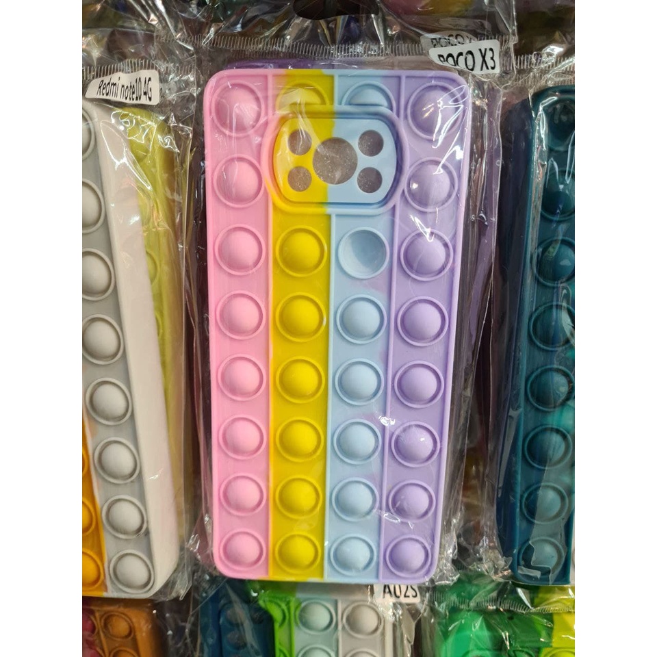 Pop It Capa de telefone alívio de estresse push pop bolha fidget brinquedos capa protetora
