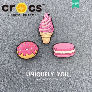 crocs jibbit Encanta Macaron Dessert Series Sapatos De Bricolage Florais Fivela Decoração Superior Ornamentos