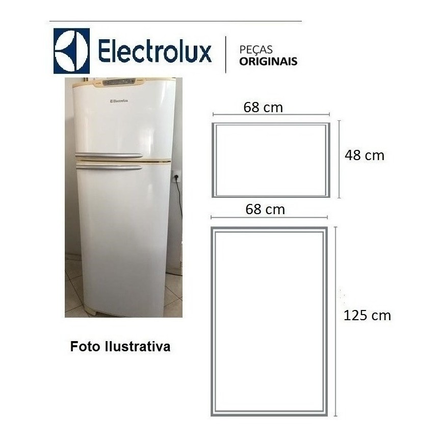 Borracha De Geladeira Eletrolux Dc49 / Dc49x - As 2 - Jogo