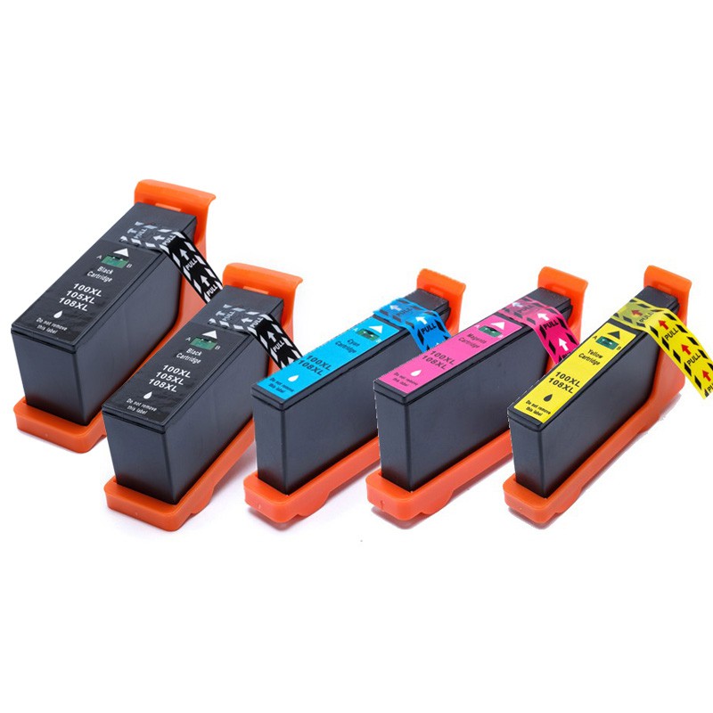 Kit 5 Cartucho Compatível Lex100 xl - S409 S505 S605