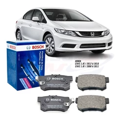 Kit Pastilha Freio Traseira Original Bosch Civic 2007 a 2014