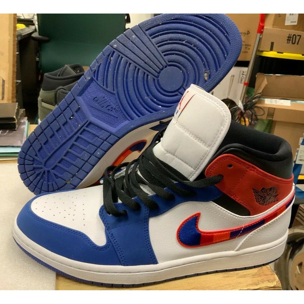 Nike Air Jordan Sports Shoes Air Jordan 1 Mid Se University Red Rush Blue 146 Nike Air Jordan Basketball Shoes Shopee Brasil