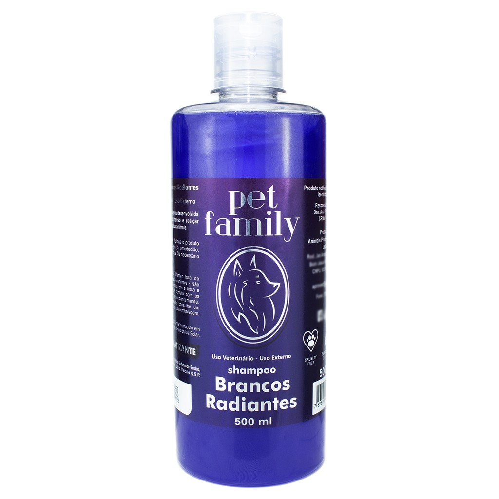 Shampoo Pet Branqueador Matizador Natural Para Cães e Gatos De Pelos