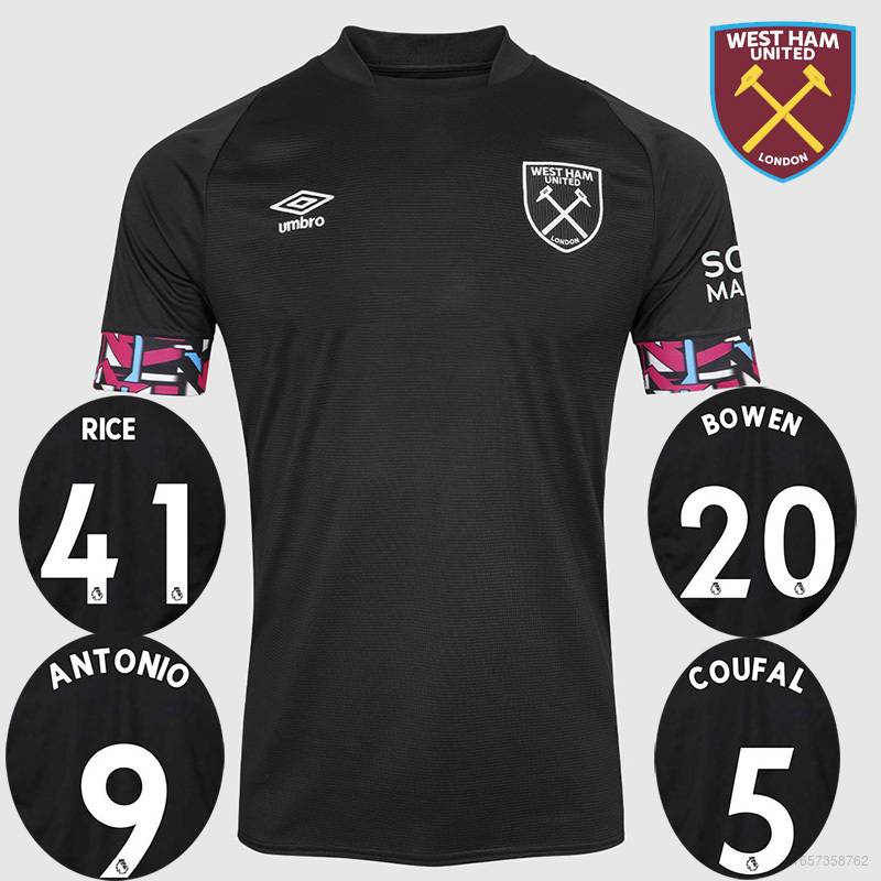 Plus 2022-2023 Camiseta De Futebol West Ham United Away Antonio Arroz Coufal Bowen Tamanho Unissex Size