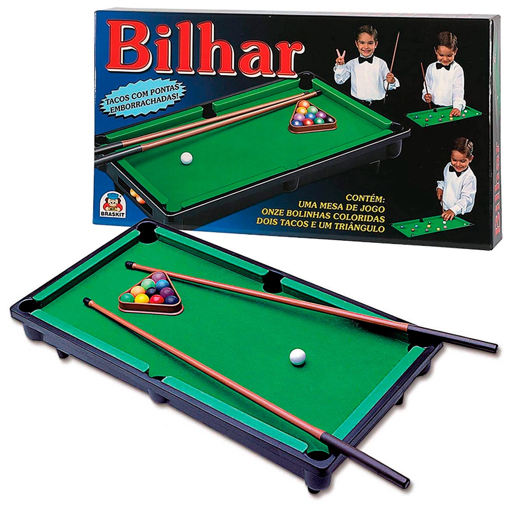 Mesa De Bilhar Sinuca Snooker Criança Infantil Braskit