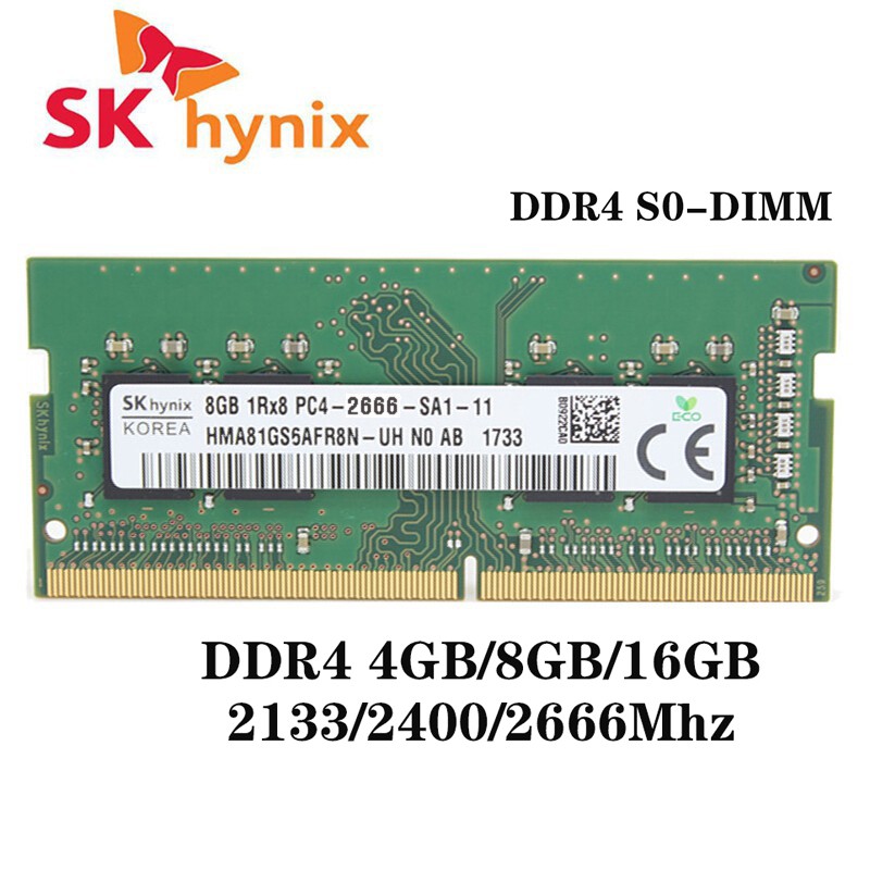 SK Hynix 4GB 8GB 16GB DDR4 2666Mhz 2133Mhz PC4 2666V 2133P SODIMM RAM de memória para notebook laptop