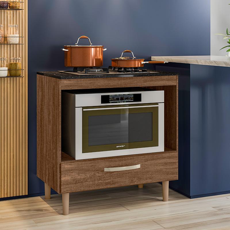 Balcão Cozinha para Cooktop 80cm com 1 Gaveta em Oferta na Shopee