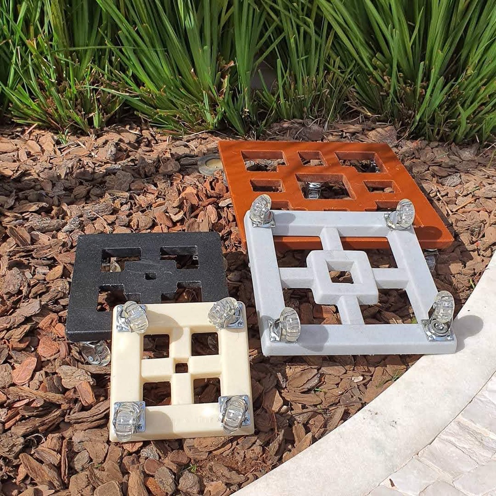 Suporte Quadrado com Roda Silicone 30cm para Vasos de Planta em Oferta na Shopee