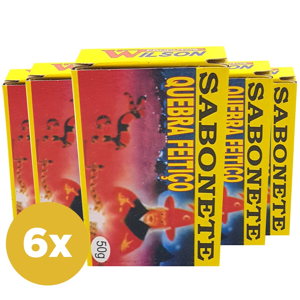 Kit Revenda 6 Sabonetes Quebra Feitiço Descarrego 50g