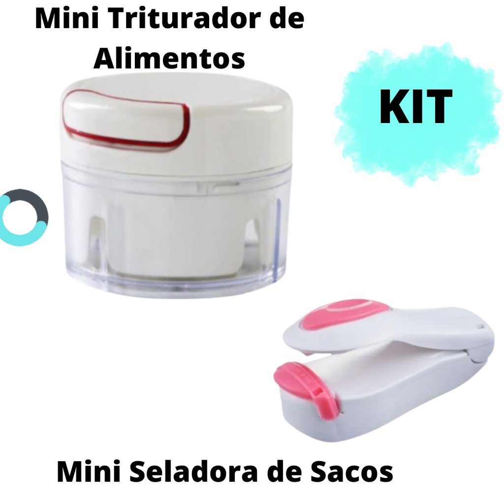 Mini Seladora de Sacos e Triturador de Alimentos