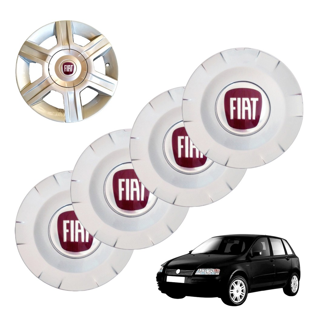 Kit 4 Calotas Centrais Tampa Meio Da Roda Fiat Stilo Aro 15 em Oferta na Shopee