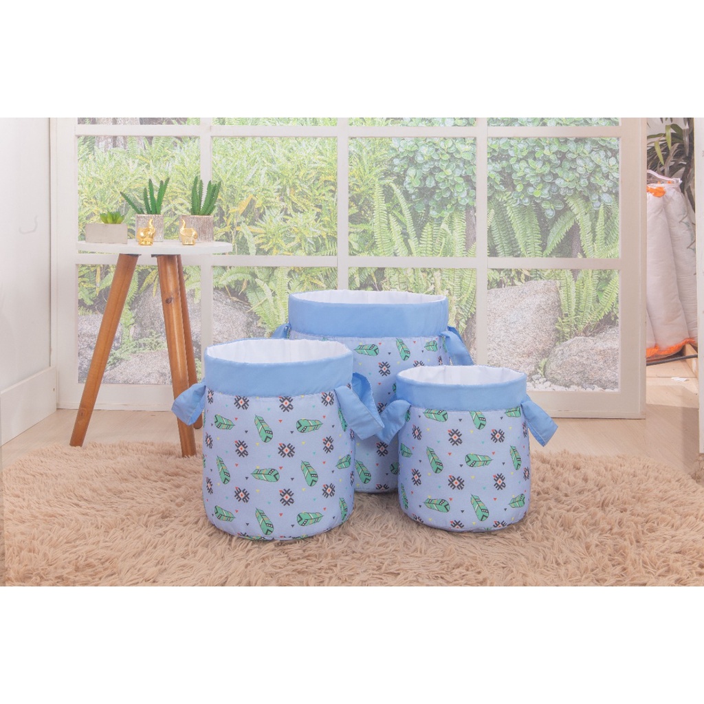 Cesto Organizador De Brinquedos Quarto Infantil Menino 3 Peças Varias Estampas