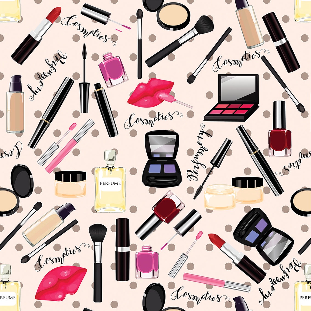 Papel de Parede Adesivo de Cosméticos Maquiagem Salão Beleza Feminina Lavável - SSCA-121 em Oferta na Shopee