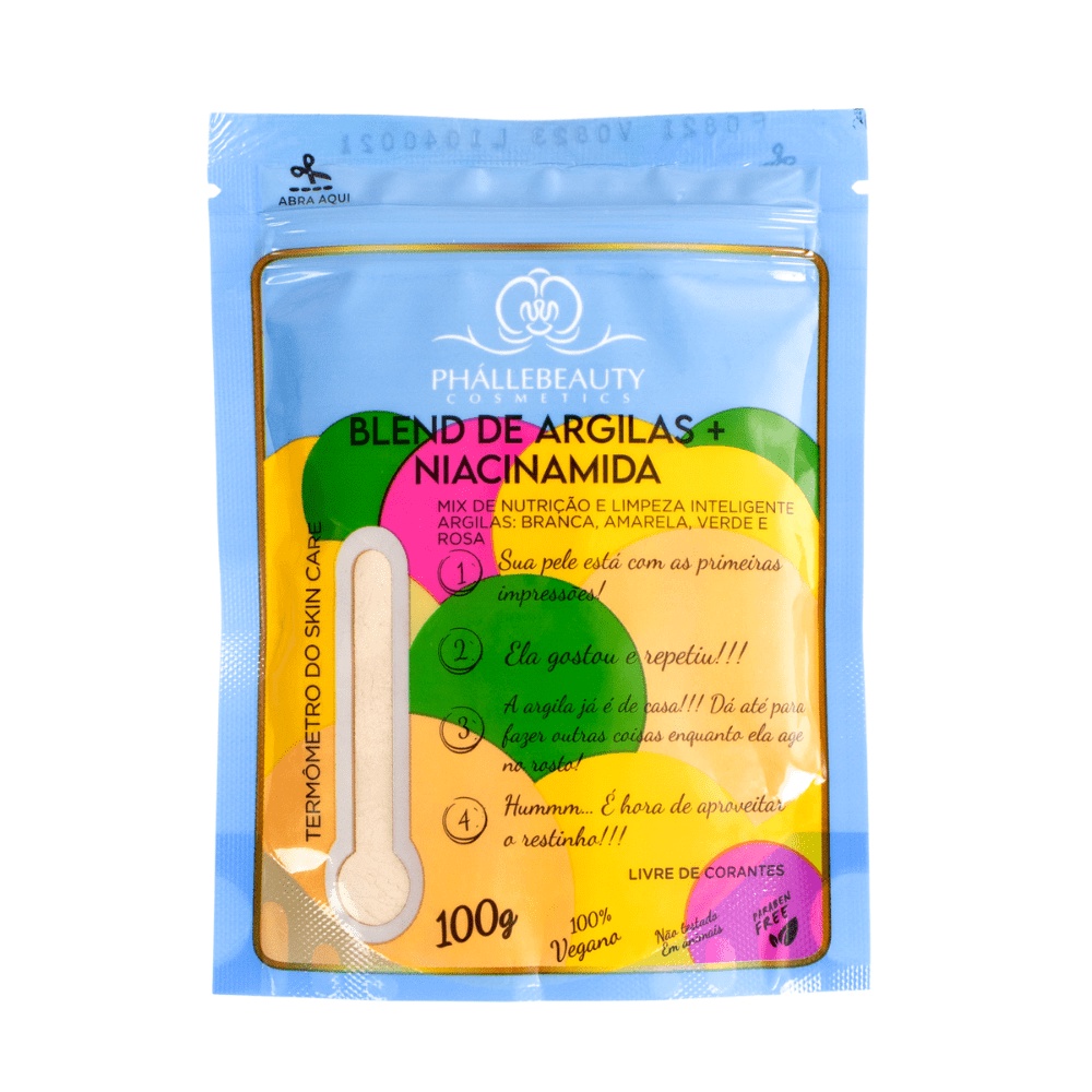 Blend De Argilas  em Pó Phállebeauty 100g 100% Vegano em Oferta na Shopee