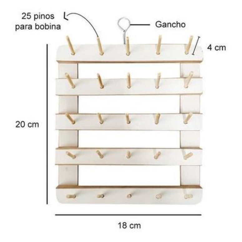 suporte para 25 mini carretilhas/retrós