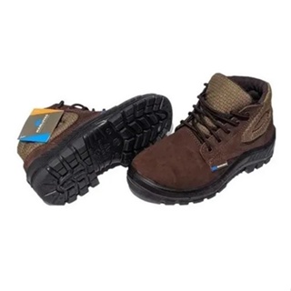 Bota Botina Segurança Couro Nobuck Marluvas em Oferta na Shopee