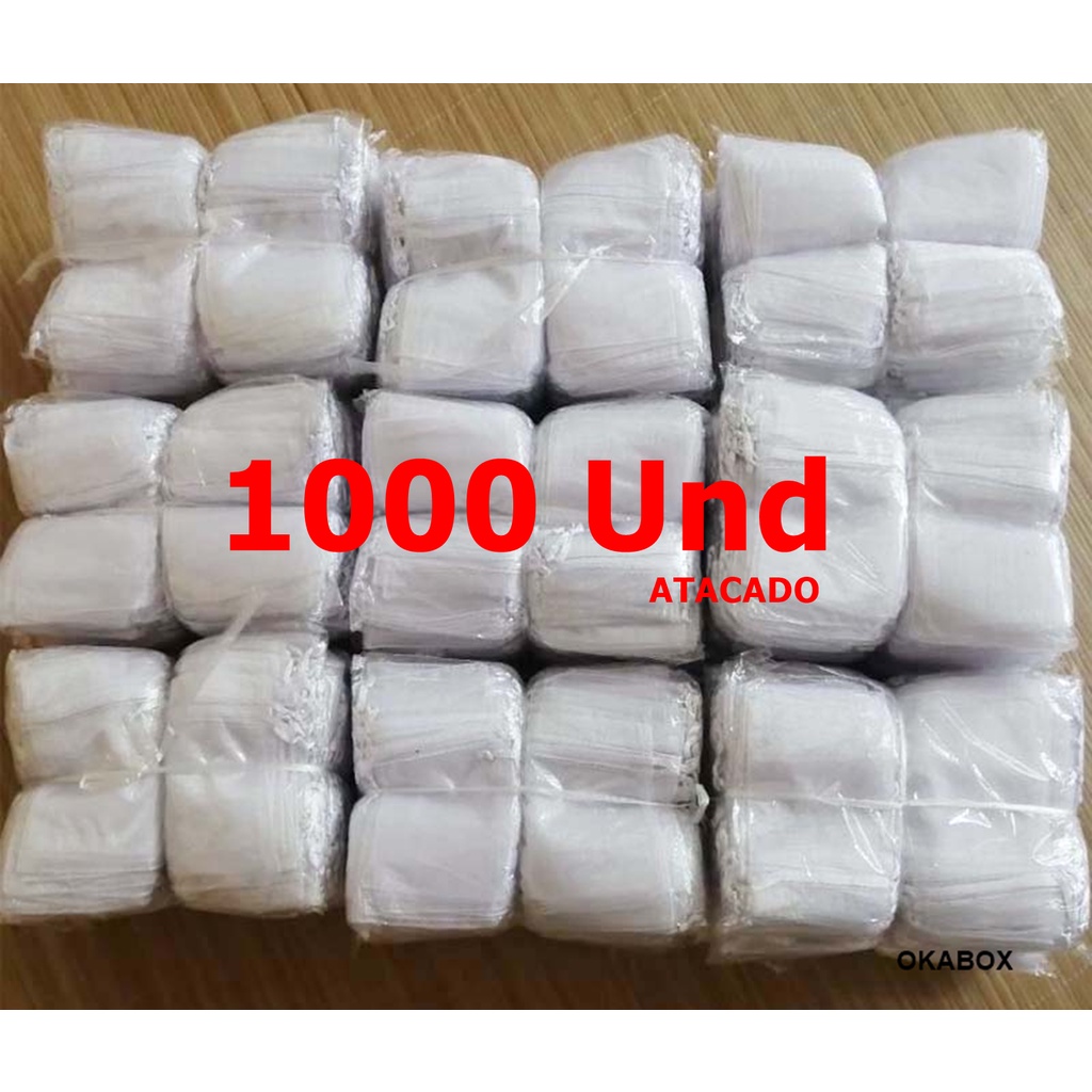 1000 Saquinhos De Organza 11X17  Lembrancinhas Fita De Cetim