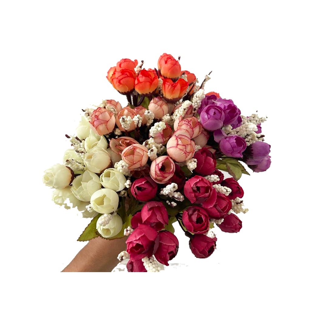 Mini Buquê Botão de Rosa 15 Flores artificiais Decoração Casamento,  Arranjos, Decorar Festas | Shopee Brasil