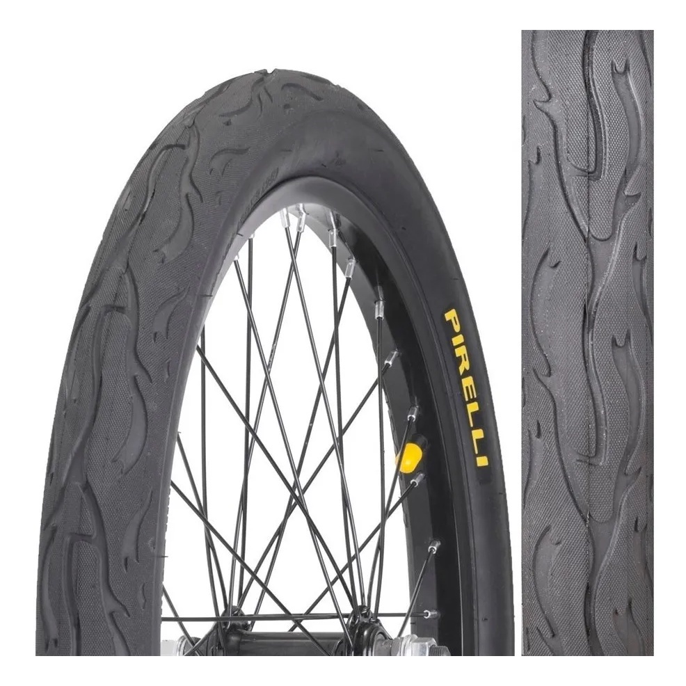 Pneu Bicicleta Balão Aro 26 X 2.125 Pirelli Tornado Flame Bike Slick Mtb