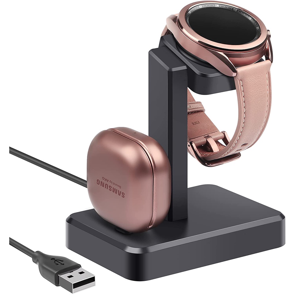 2 Em 1 Stand Samsung Galaxy Watch Buds , Carregador Sem Fio Tipo c Para/Live  Pro , Active 2 | Shopee Brasil