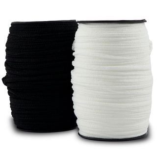 Elástico Chato Premium 3,5mm 50m Círculo Branco ou Preto