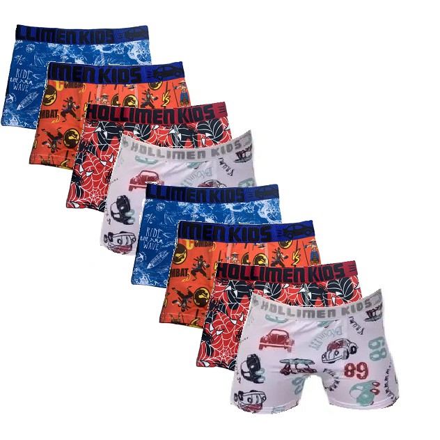 Kit 15 Cuecas INFANTIS Box Boxer Infantil Atacado Microfibra Promoção
