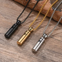 Vnox Colar Cilíndrico Com Pingente Para Ashes , Memorias Jóias
