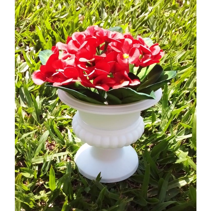 Vaso Grego Grande Com Flores Violeta Enfeite de Mesa Decoração Casamento  Festas | Shopee Brasil