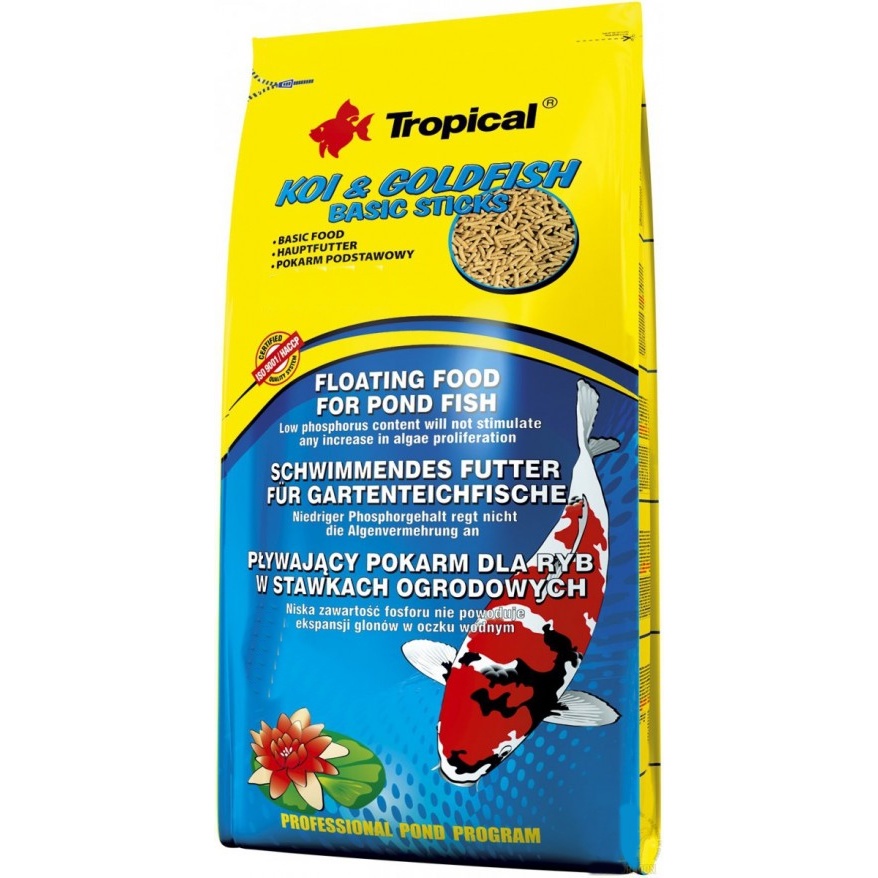 Tropical Koi & Goldfish Mixed Sticks Bag 800g - Un