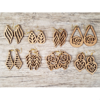 Kit Para Revenda De Brincos Em Mdf Corte A Laser MDF Crú em Oferta na Shopee