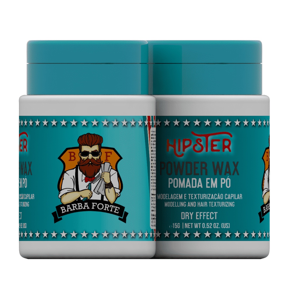 Pomada Modeladora em Pó Powder Wax Hipster 15g - Barba Forte