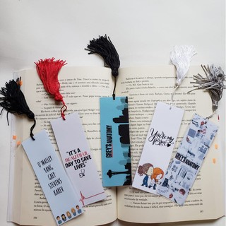 Marcador de Páginas Greys Anatomy com ou sem Tassel Plastificado