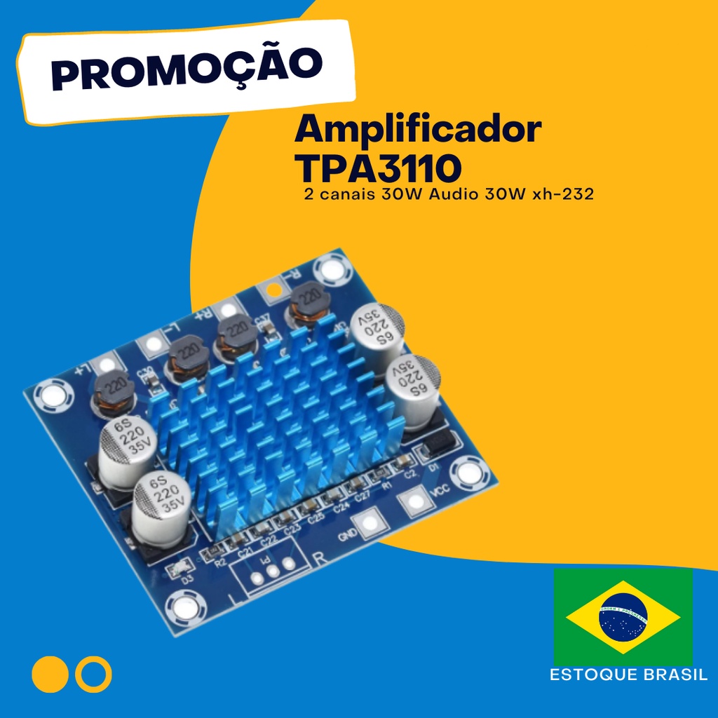 Ampli Stéréo Numérique 30W Double Canal TPA3110 – Puissance Et Qualité Audio