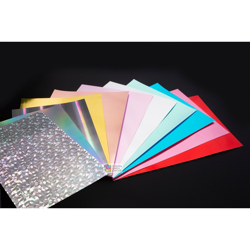 Papel Laminado Lamicote A4 1 Face 180g 30 Folhas Varias Cores a Escolher