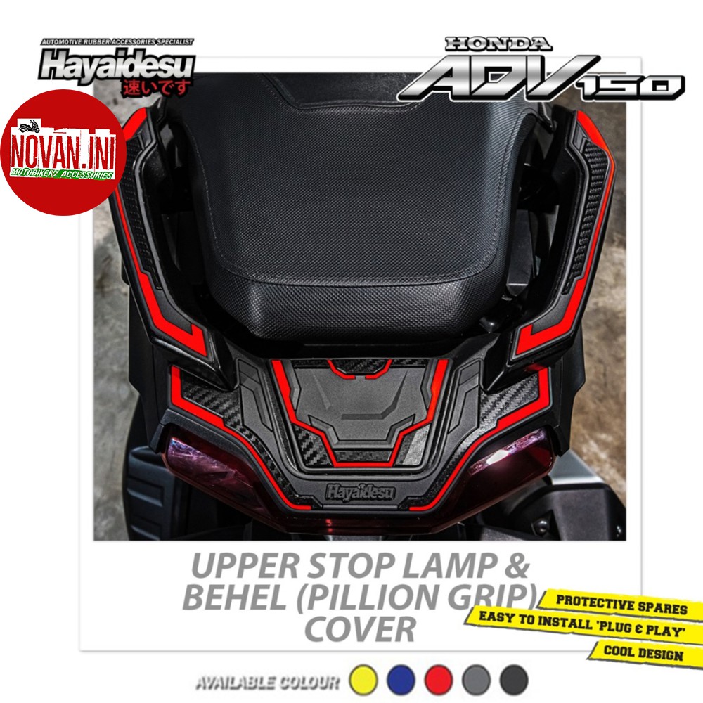 Protetor De Corpo Honda ADV 150 Lâmpada De Parada Superior Aperto De Pillion E Tampa De Estribo-HAYAIDESU