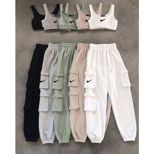 Conjunto Calça Cargo Moletom