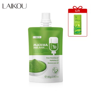 Matcha Máscara Facial LAIKOU Limpeza Cravo Remover Acne Pimple Cuidados Com A Pele 80g
