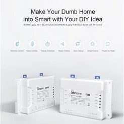 SONOFF 4CH PRO R3 Wifi Smart Switch 4 Gang Inching/Self-Locking/Interlock Dispositivo De Controle Sem Fio Para Casa Inteligente DIY