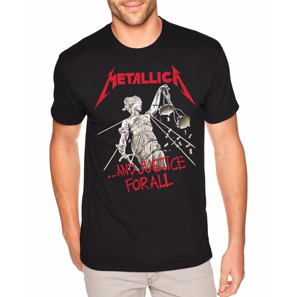 CAMISETA DE ROCK METALLICA JUSTICE FOR ALL | Shopee Brasil