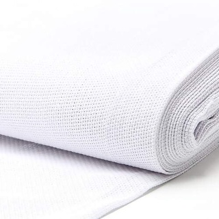 Tecido Etamine para bordar - 0,50cm x 1,40 branco - vermelho e cru