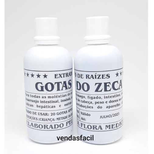 12 unidades extrato gotas do zeca 100ml natural para revenda e atacado