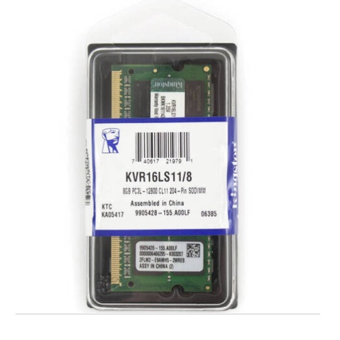 Memoria ddr3 8gb Kingston Notebook KVR16LS11/8