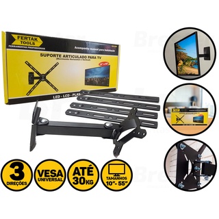 Suporte Tv Articulado Lcd Led Plasma 32 40 43 49 50 55 Pol Fertak em Oferta na Shopee