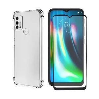 Kit Capa Anti-Impacto + Película 9D P/ Moto G10